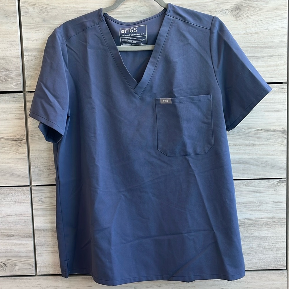 Figs Catarina Scrub Top Space Navy Size L